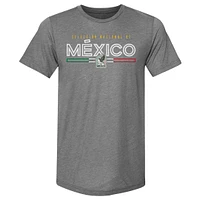 Men's 500 Level  Gray Mexico National Team Inline Premium Tri-Blend T-Shirt