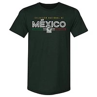 Men's 500 Level  Forest Green Mexico National Team Inline Premium Tri-Blend T-Shirt