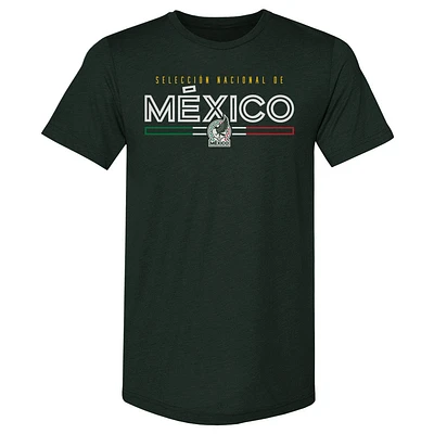 Men's 500 Level  Forest Green Mexico National Team Inline Premium Tri-Blend T-Shirt