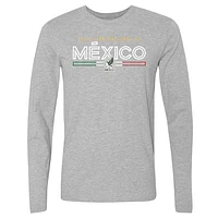 Men's 500 Level  Heather Gray Mexico National Team Inline Long Sleeve T-Shirt