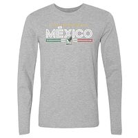 Men's 500 Level  Heather Gray Mexico National Team Inline Long Sleeve T-Shirt