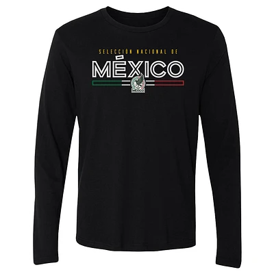 Men's 500 Level  Black Mexico National Team Inline Long Sleeve T-Shirt