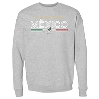 Men's 500 Level  Heather Gray Mexico National Team Inline Pullover Sweatshirt