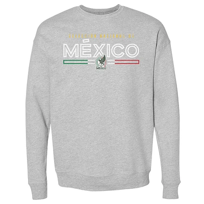 Men's 500 Level  Heather Gray Mexico National Team Inline Pullover Sweatshirt