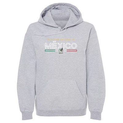 Men's 500 Level  Gray Mexico National Team Inline Pullover Hoodie