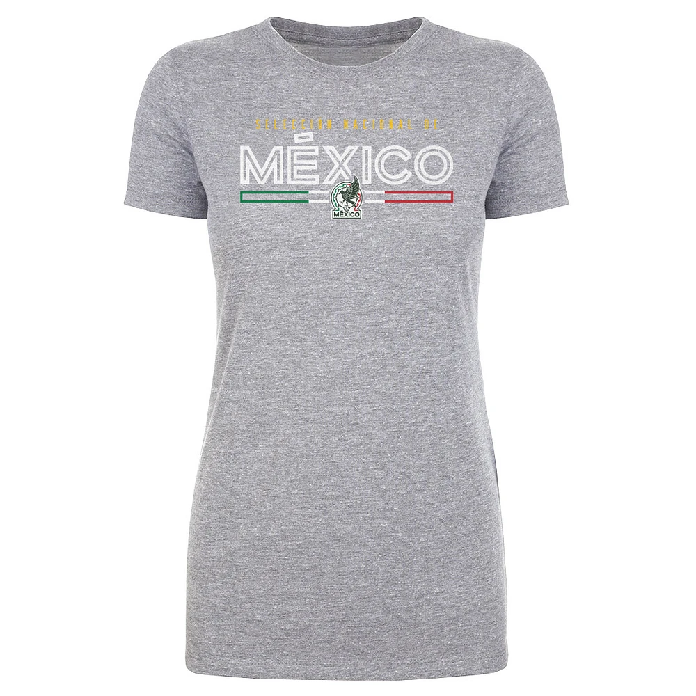 Women's 500 Level Heather Gray Mexico National Team Inline T-Shirt