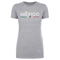 Women's 500 Level  Heather Gray Mexico National Team Inline T-Shirt