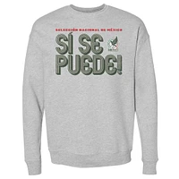 Men's 500 Level  Heather Gray Mexico National Team Si Se Puede Inline Bold Pullover Sweatshirt