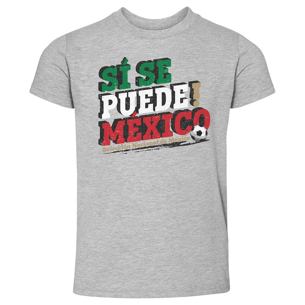 Toddler 500 Level Heather Gray Mexico National Team Si Se Puede T-Shirt