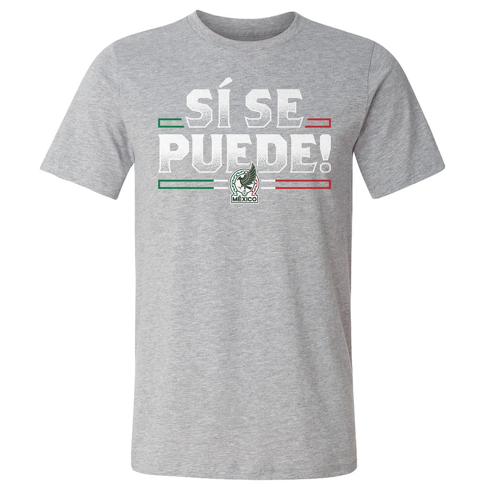 Men's 500 Level Heather Gray Mexico National Team Si Se Puede T-Shirt