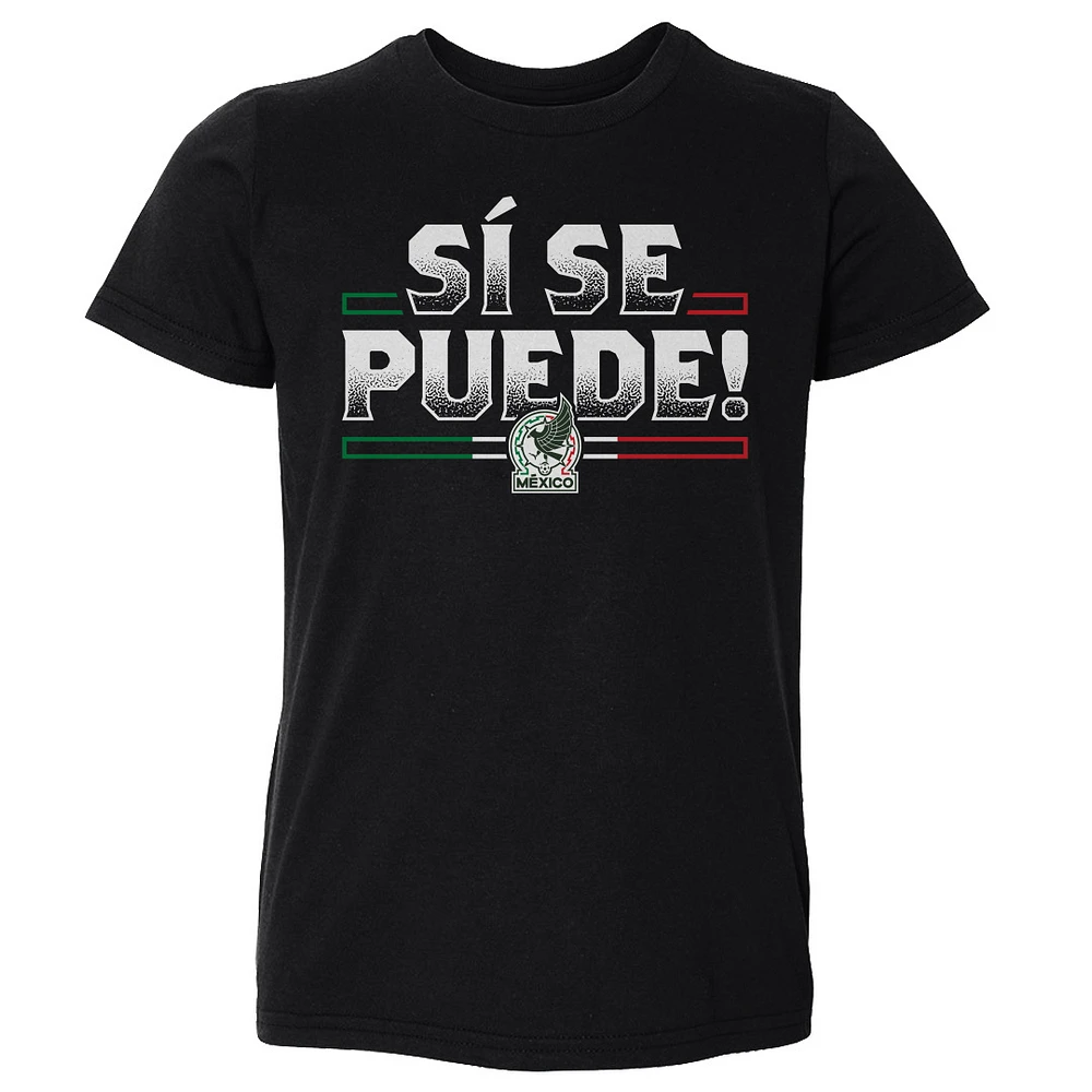 Toddler 500 Level Black Mexico National Team Si Se Puede T-Shirt