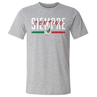 Men's 500 Level Heather Gray Mexico National Team Siempre Contigo Cotton T-Shirt
