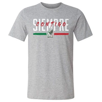 Men's 500 Level Heather Gray Mexico National Team Siempre Contigo Cotton T-Shirt