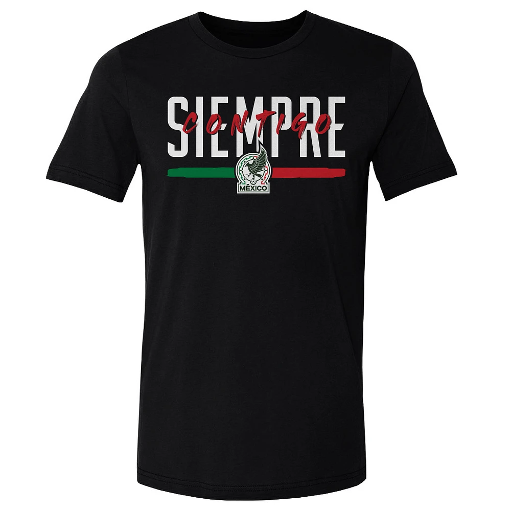 Men's 500 Level Black Mexico National Team Siempre Contigo Cotton T-Shirt