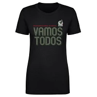 Women's 500 Level  Black Mexico National Team Vamos Todos Inline Bold T-Shirt