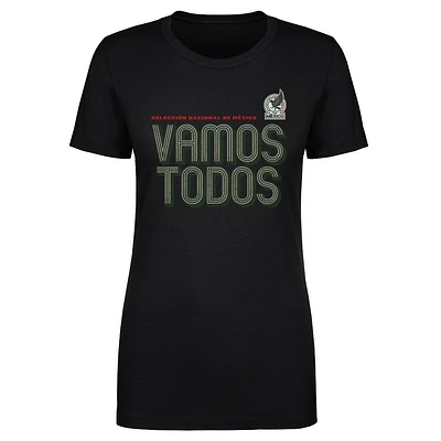 Women's 500 Level  Black Mexico National Team Vamos Todos Inline Bold T-Shirt