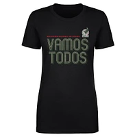 Women's 500 Level  Black Mexico National Team Vamos Todos Inline Bold T-Shirt