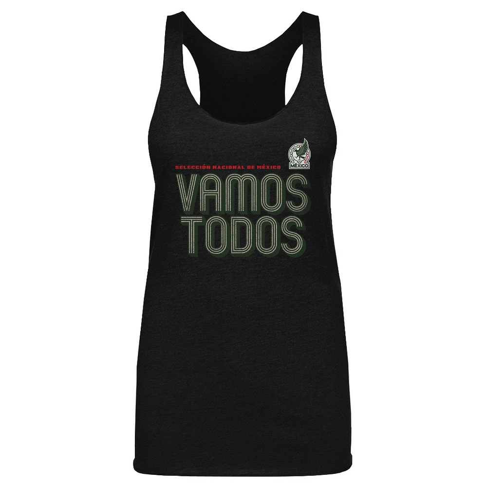 Women's 500 Level Mexico National Team Vamos Todos Inline Bold Tri-Blend Tank Top