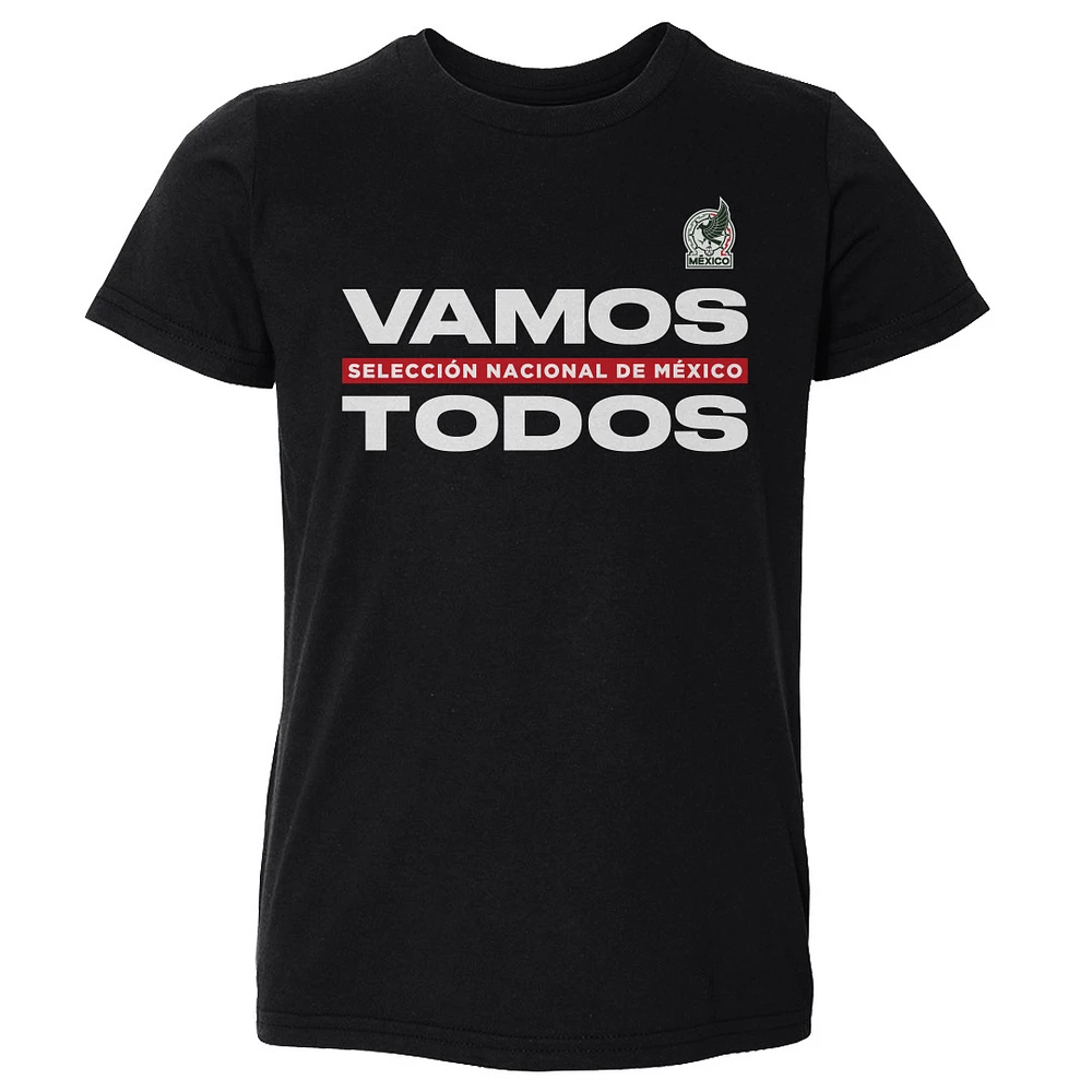 Toddler 500 Level Black Mexico National Team Vamos Todos T-Shirt