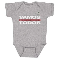 Infant 500 Level Heather Gray Mexico National Team Vamos Todos Bodysuit