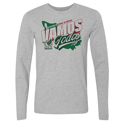 Men's 500 Level  Heather Gray Mexico National Team Vamos Todos Country Long Sleeve T-Shirt