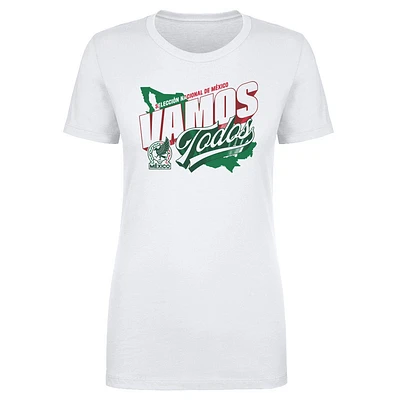 Women's 500 Level  White Mexico National Team Vamos Todos Country T-Shirt