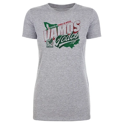Women's 500 Level  Heather Gray Mexico National Team Vamos Todos Country T-Shirt