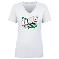 Women's 500 Level White Mexico National Team Vamos Todos Country V-Neck T-Shirt