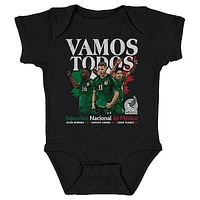 Infant 500 Level Black Mexico National Team Vamos Todos Julián Quiñones, Santiago Giménez & Edson Álvarez Bodysuit