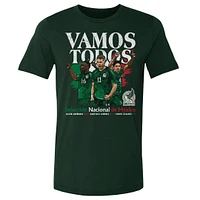 Men's 500 Level Forest Green Mexico National Team Vamos Todos Julián Quiñones, Santiago Giménez & Edson Álvarez T-Shirt