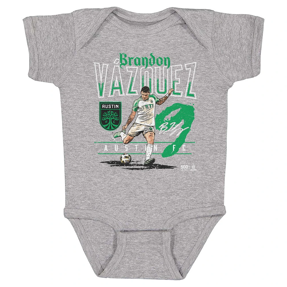 Infant 500 Level Brandon Vazquez Heather Gray Austin FC Feature Bodysuit