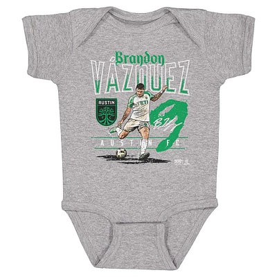 Infant 500 Level Brandon Vazquez Heather Gray Austin FC Feature Bodysuit