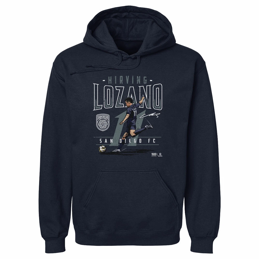 Men's 500 Level Hirving Lozano Navy San Diego FC Feature Pullover Hoodie