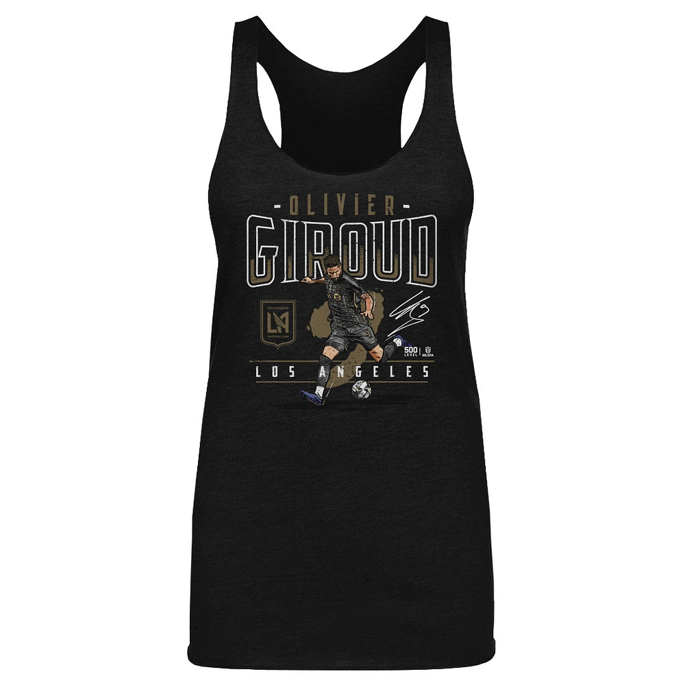 Women's 500 Level Olivier Giroud Black LAFC Feature Tri-Blend Tank Top