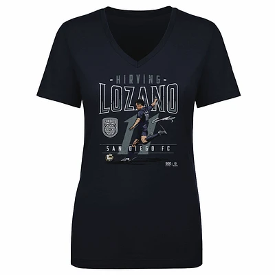 Women's 500 Level Hirving Lozano Navy San Diego FC Feature V-Neck T-Shirt