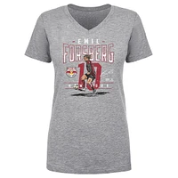 Women's 500 Level Emil Forsberg Heather Gray New York Red Bulls Feature V-Neck T-Shirt