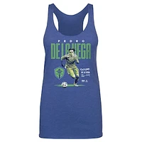 Women's 500 Level Pedro de la Vega Royal Seattle Sounders FC Bitmap Tri-Blend Tank Top