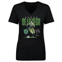 Women's 500 Level Pedro de la Vega Seattle Sounders FC Bitmap V-Neck T-Shirt