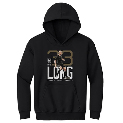 Youth 500 Level Aaron Long Black LAFC Bold Pullover Hoodie