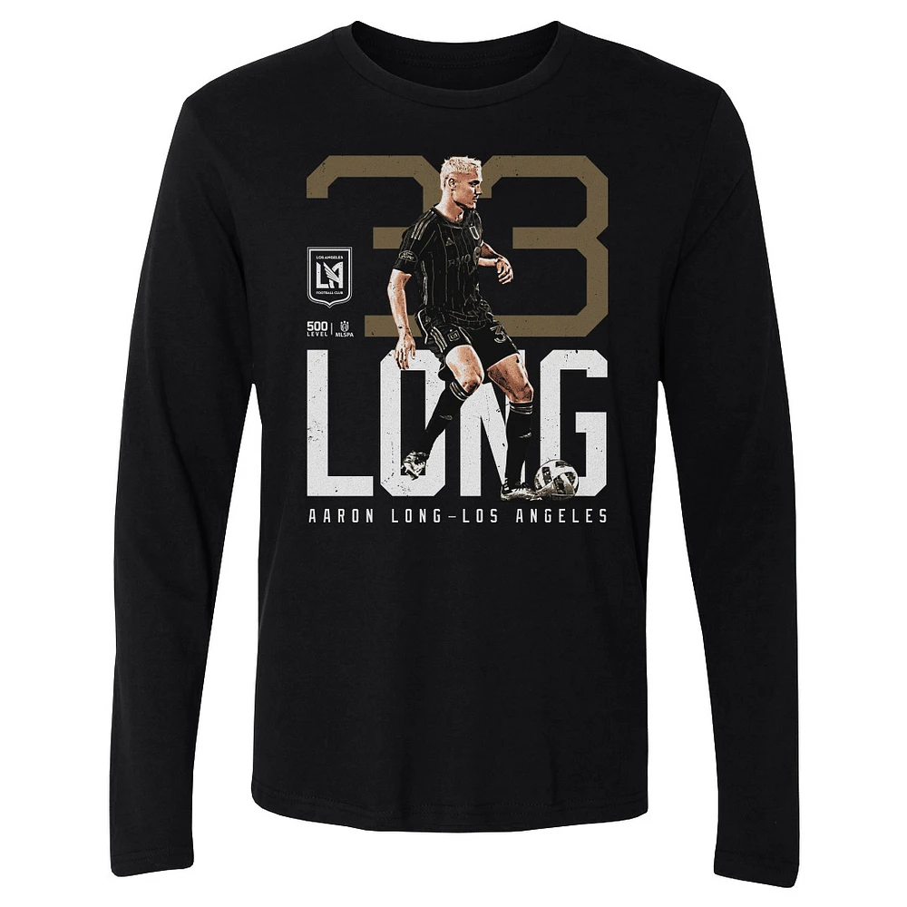 Men's 500 Level Aaron Long Black LAFC Bold Sleeve T-Shirt
