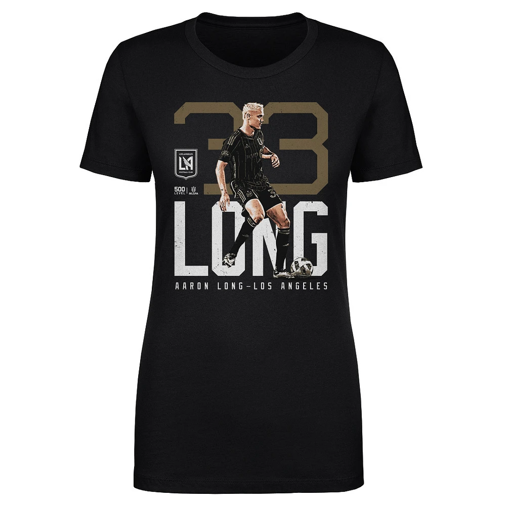 Women's 500 Level Aaron Long Black LAFC Bold T-Shirt