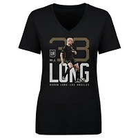 Women's 500 Level Aaron Long Black LAFC Bold V-Neck T-Shirt