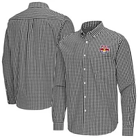 Men's Antigua New York Red Bulls Ellis Tri-Blend Long Sleeve Button-Down Shirt