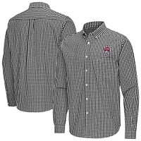 Men's Antigua Colorado Rapids Ellis Tri-Blend Long Sleeve Button-Down Shirt
