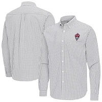 Men's Antigua Colorado Rapids Ellis Tri-Blend Long Sleeve Button-Down Shirt