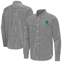 Men's Antigua Seattle Sounders FC Ellis Tri-Blend Long Sleeve Button-Down Shirt