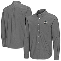 Men's Antigua Philadelphia Union Porter Woven Tri-Blend Long Sleeve Button-Down Shirt