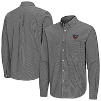 Men's Antigua D.C. United Porter Woven Tri-Blend Long Sleeve Button-Down Shirt