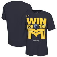 Unisex Nike College Navy Memphis Grizzlies 2025 NBA Playoffs On-Court Mantra T-Shirt