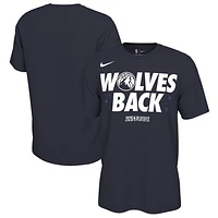 Unisex Nike Navy Minnesota Timberwolves 2025 NBA Playoffs On-Court Mantra T-Shirt